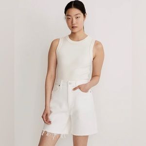 Madewell Womens white “baggy jean shorts”
